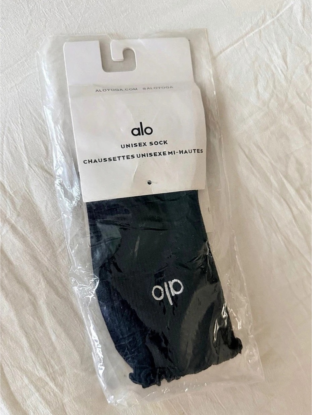 alo Unisex Socks in Black NWT